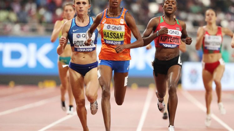 Hassan on course for unique double after winning 1500m semi