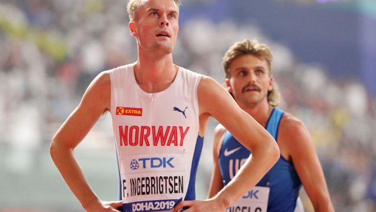Ingebrigtsen's luck runs out in 1,500 metres