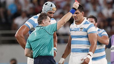 Argentina's Lavanini sent off against England Argentina's Lavanini sent off against England