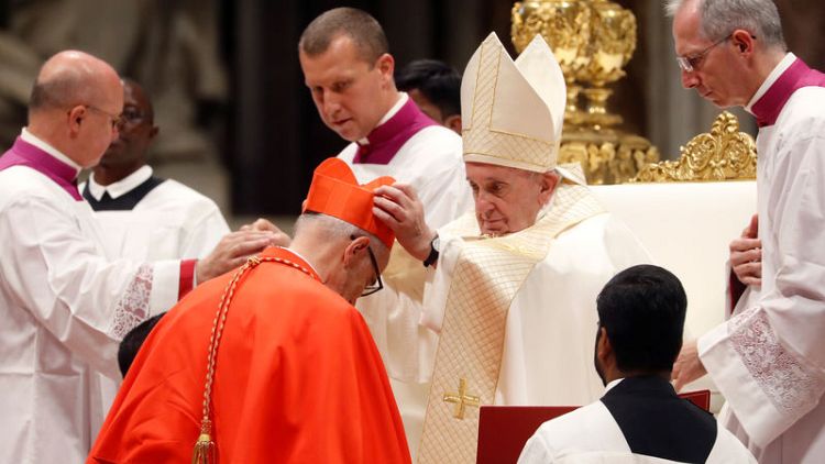 Pope installs new cardinals to set future direction of church