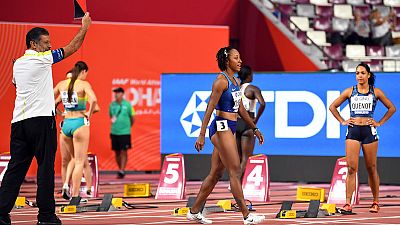Olympic champion McNeal disqualified after false start in 100m hurdles Olympic champion McNeal disqualified after false start in 100m hurdles