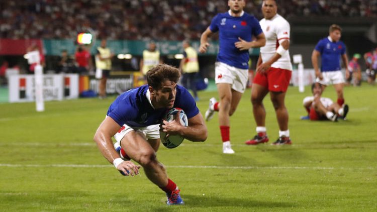 France weather Tongan storm to reach World Cup quarter-finals