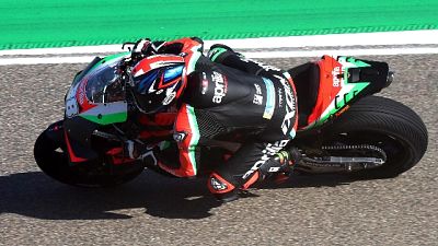 Aprilia,problema tecnico ferma Espargarò Aprilia,problema tecnico ferma Espargarò
