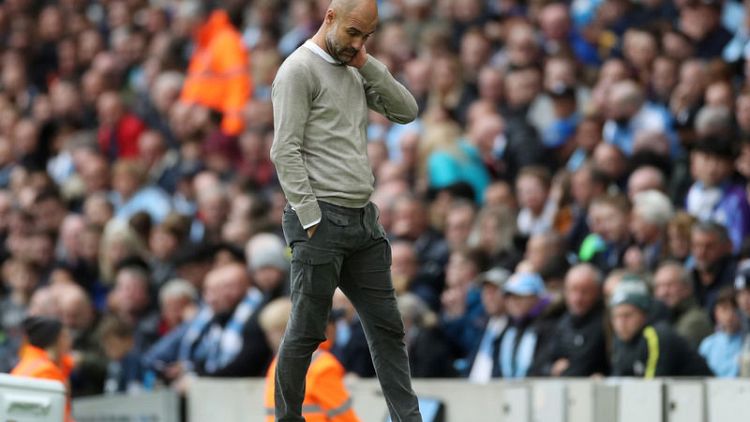 Guardiola says nerves affected Man City in shock Wolves loss