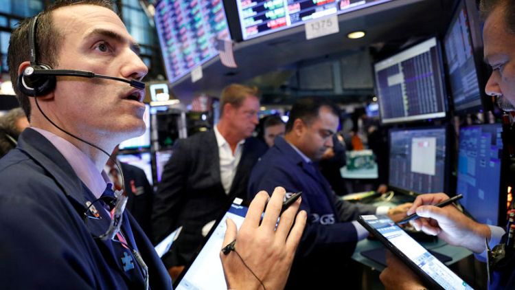 Stocks fall, dollar rises as investors worry about trade