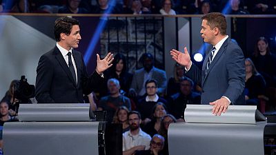 Main Canadian opposition leader slams PM Trudeau as a fraud in key election debate Main Canadian opposition leader slams PM Trudeau as a fraud in key election debate