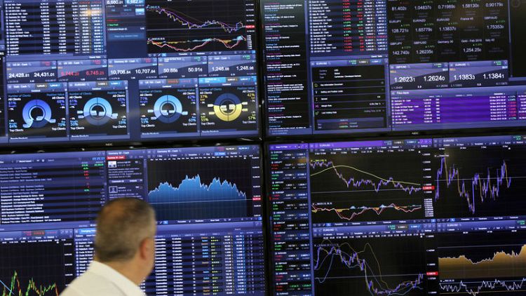 European shares extend losses on weak German data, trade anxiety
