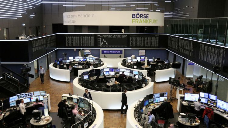 Upbeat earnings boost European shares; trade caution prevails