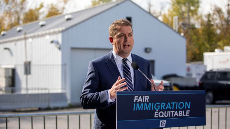 Canada's Conservatives vow to limit illegal border crossings by migrants