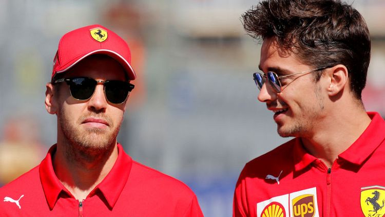 Vettel, Leclerc play down talk of Ferrari rift