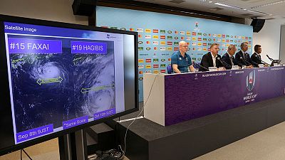 Super typhoon approaches Japan, some World Cup rugby cancelled Super typhoon approaches Japan, some World Cup rugby cancelled
