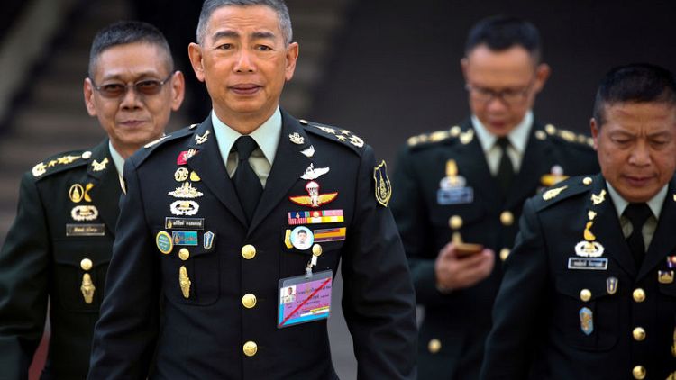 Thai army chief decries opposition, hints at threat to monarchy