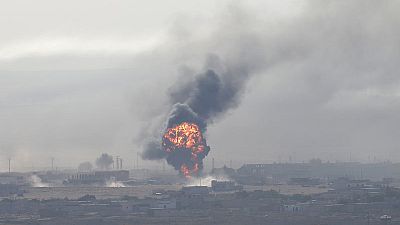 Turkish-led forces advance into Syrian border town, fighting rages Turkish-led forces advance into Syrian border town, fighting rages