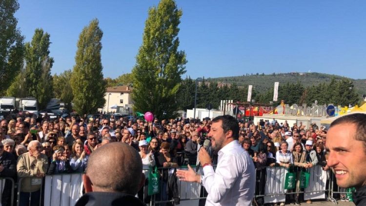Salvini, è voto umbri per gli umbri