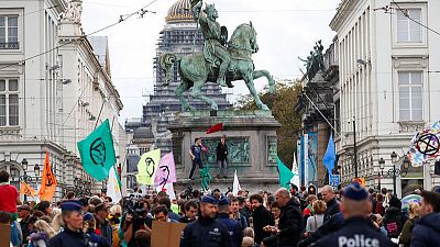 Belgian police arrest up to 300 Extinction Rebellion protesters Belgian police arrest up to 300 Extinction Rebellion protesters