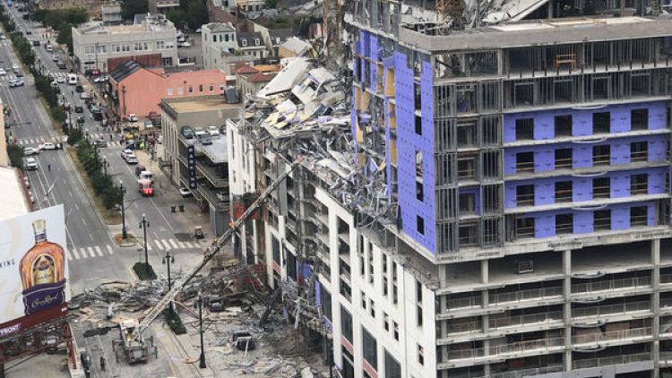 One killed as hotel under construction collapses in New Orleans