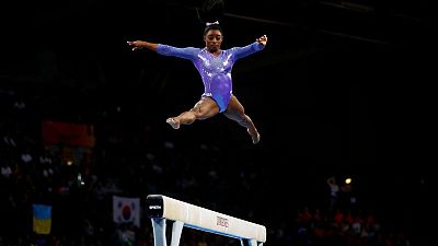 American Biles wins record 24th medal at worlds American Biles wins record 24th medal at worlds