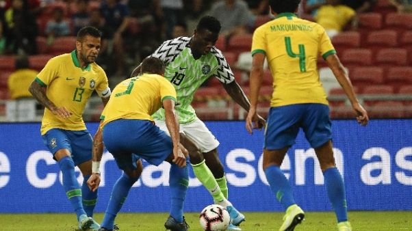 Brasile-Nigeria 1-1, Neymar infortunato Brasile-Nigeria 1-1, Neymar infortunato