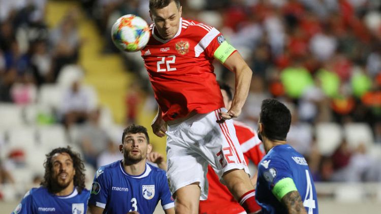 Russia beat Cyprus to qualify for Euro 2020
