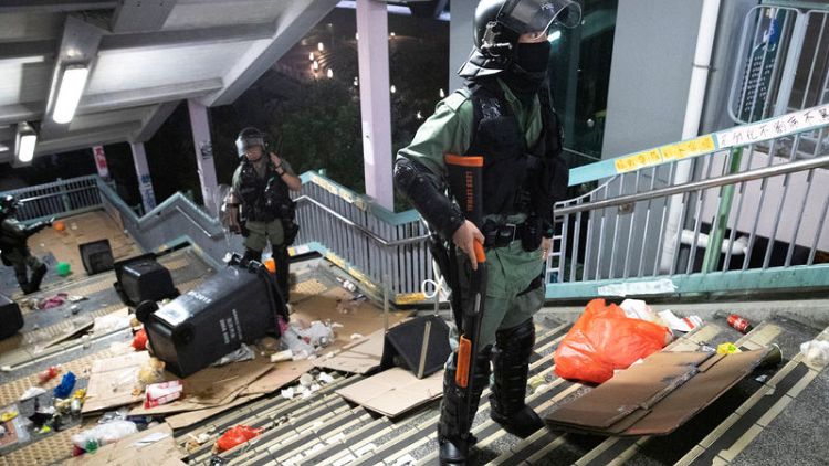 Hong Kong violence is 'life-threatening', say police, citing crude bomb