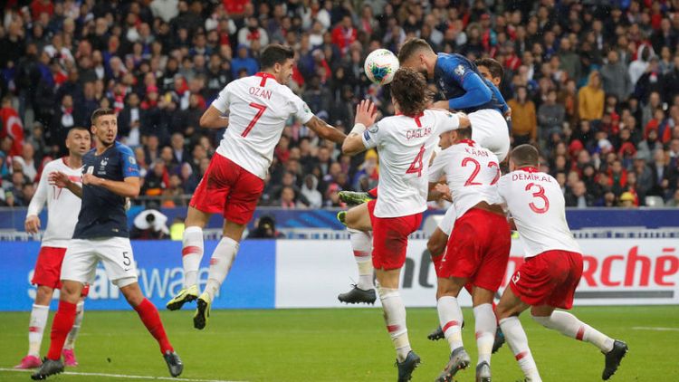 France denied early Euro qualification with Turkey draw