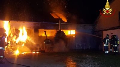 Incendio deposito, salva opera Mannucci Incendio deposito, salva opera Mannucci