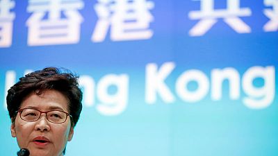 Hong Kong leader forced to abandon address, offers no olive branch Hong Kong leader forced to abandon address, offers no olive branch