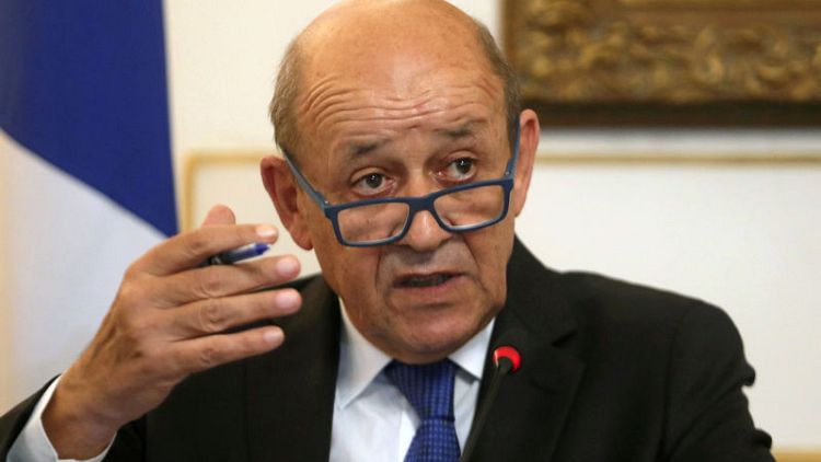France's Le Drian to go to Iraq to discuss trials for jihadists from Syria