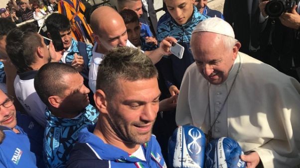 Pugilato: Italia e Argentina dal Papa Pugilato: Italia e Argentina dal Papa