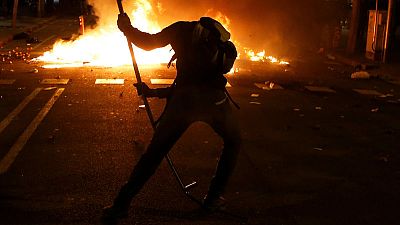Street fires erupt in Barcelona in fourth day of Catalan protest Street fires erupt in Barcelona in fourth day of Catalan protest