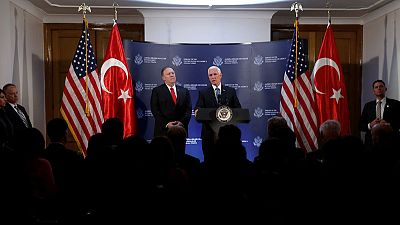 Pence says Turkey, U.S. agree ceasefire in northeast Syria Pence says Turkey, U.S. agree ceasefire in northeast Syria