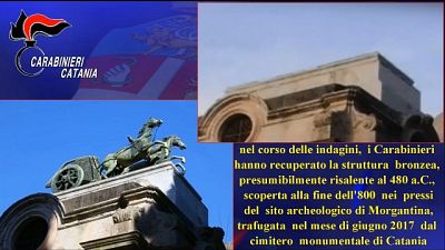 Trovata Biga Morgantina, rubata cimitero Trovata Biga Morgantina, rubata cimitero