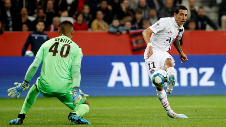 Di Maria sends PSG five points clear as Nice see red