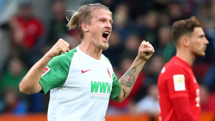 Augsburg's Finnbogason nets stoppage-time equaliser to shock Bayern
