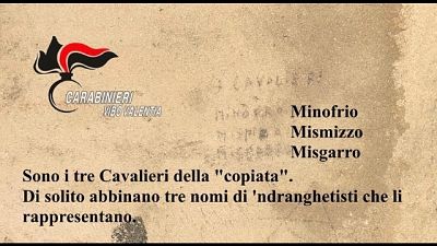 'Ndrangheta: scoperto rito appartenenza 'Ndrangheta: scoperto rito appartenenza