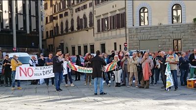 Discarica di Piombino,protesta a Firenze Discarica di Piombino,protesta a Firenze
