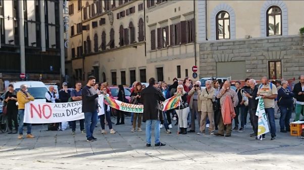 Discarica di Piombino,protesta a Firenze Discarica di Piombino,protesta a Firenze