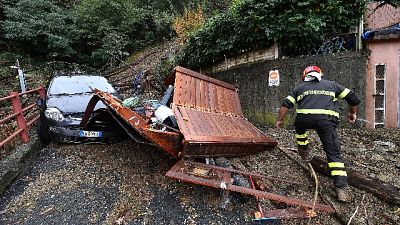 Frana su casa a Campo Ligure, salvati Frana su casa a Campo Ligure, salvati