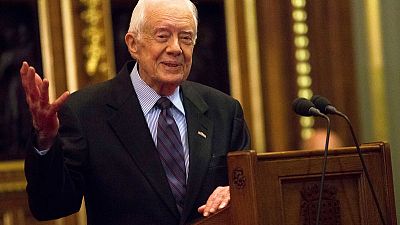 Former U.S. President Carter hospitalized with broken pelvis after fall Former U.S. President Carter hospitalized with broken pelvis after fall
