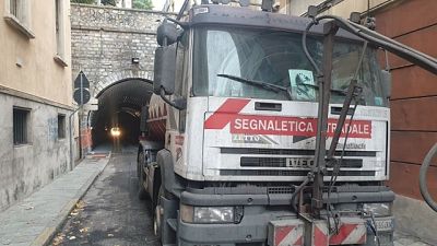 Foto Duce su camion, polemiche a Imperia Foto Duce su camion, polemiche a Imperia