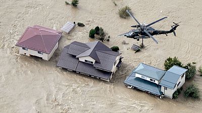 Storm-hit areas in Japan battered by heavy rains, at least 80,000 ordered to evacuate Storm-hit areas in Japan battered by heavy rains, at least 80,000 ordered to evacuate