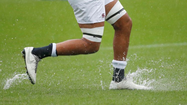 England get a typhoon taster at semi-final training