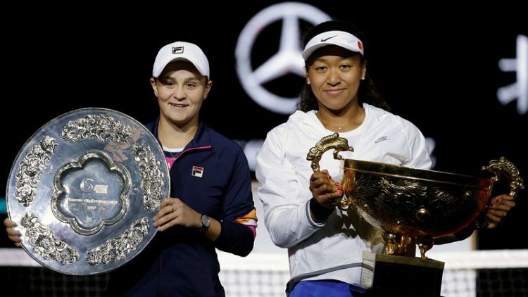 Barty, Osaka drawn in same group for WTA Finals
