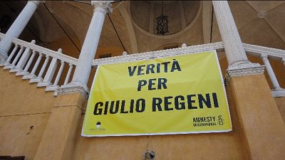 Ferrara, striscione Regeni vandalizzato Ferrara, striscione Regeni vandalizzato