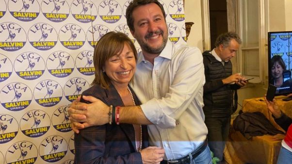 Umbria: Lega al 36,9, M5S al 7,41 Umbria: Lega al 36,9, M5S al 7,41