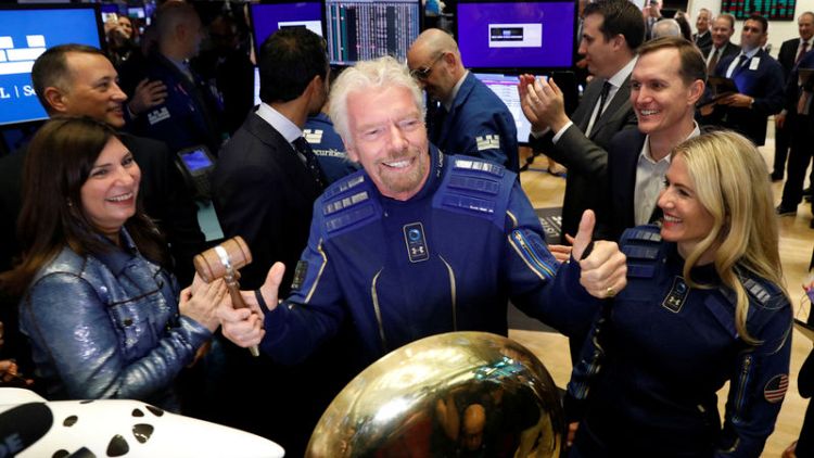 Richard Branson's Virgin Galactic soars before crashing to earth in NYSE debut