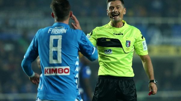 Arbitri: Giacomelli per Napoli-Atalanta Arbitri: Giacomelli per Napoli-Atalanta