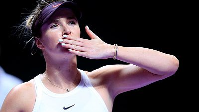 Svitolina starts WTA title defence with win as Halep sees off Andreescu Svitolina starts WTA title defence with win as Halep sees off Andreescu