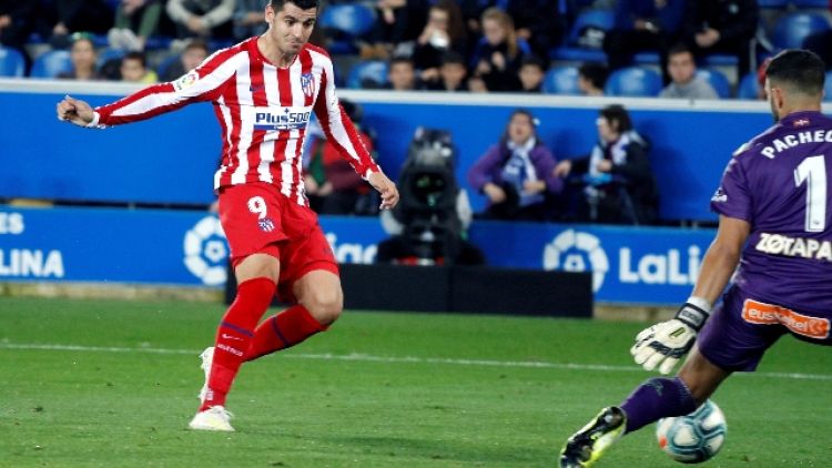 Atletico:non basta Morata,1-1 con Alaves
