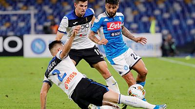 Chaos as Napoli denied penalty then Atalanta equalise